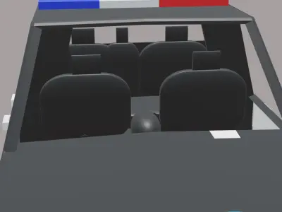 police car Low-poly 3D model 2