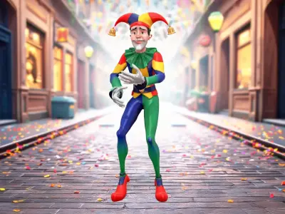 Colorful Jester Character model pack Low-poly 3D model