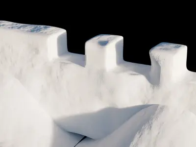 Snow Wall Low-poly 3D model