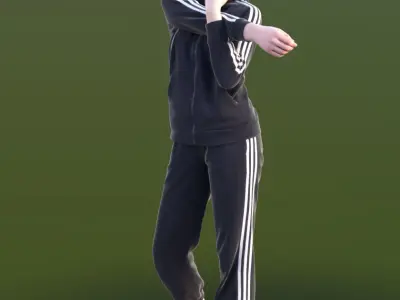 Francine 10334 - Standing Sport Girl Low-poly 3D model