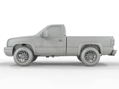 chevrolet silverado 2006 lifted edition  3D model