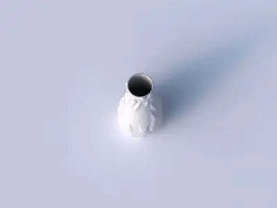 Vase curved with low-polygon bulges  3D print model