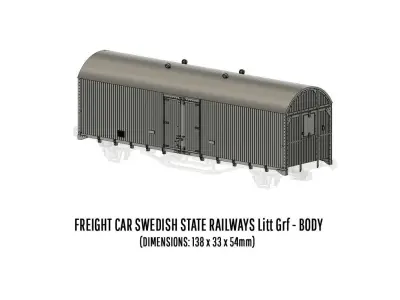 ROLLS-0022 Swedish Railways box car Litt Grf H0-scale 3D print model