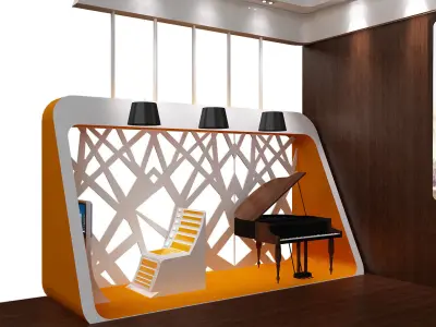 Booth Exhibition Stand a329 3D model