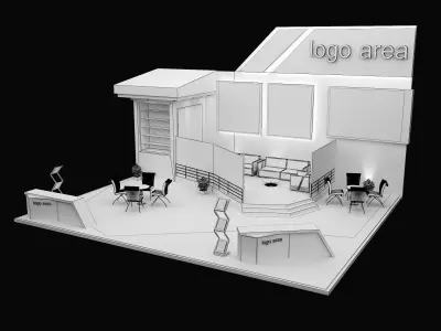 Booth Exhibition Stand a91 3D model