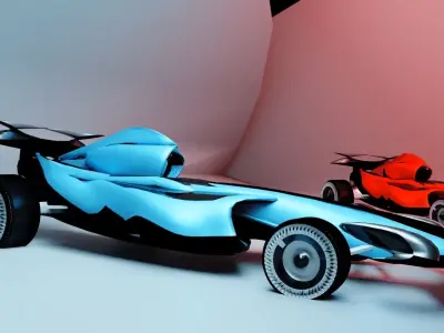 sports car Formula1 Low-poly 3D model