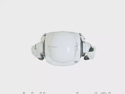 Humanoid Robot Model with Articulated Joints Low-poly 3D model