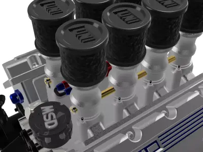 Boss9 520ci Big Block BBF John Kaase ITB Crate Engine 3D print model