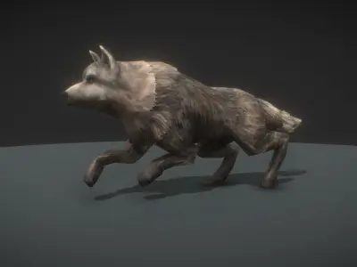 Fantasy Dog Low-poly 3D model