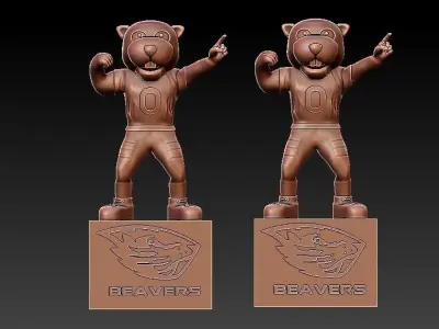 NCAA - OREGON STATE BEAVERS FOOTBALL MASCOT STATUE DECOR 3D print model