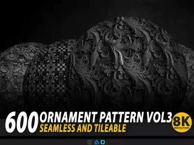 600 ornamental Pattern - 8k Res - Vol3 3D model