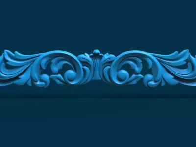 Wood carving decoration 3D model