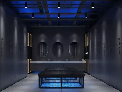 Locker Room 3D model