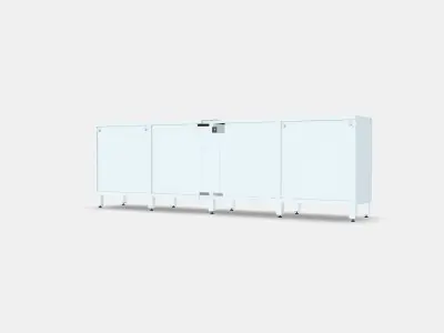 BESTA TV bench with doors and drawers 3 Low-poly 3D model