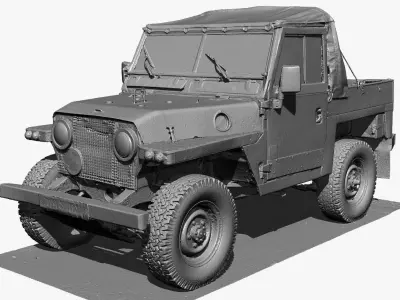 Land Rover Military Lightweight SUV 16384 x 16384 texture  3D model
