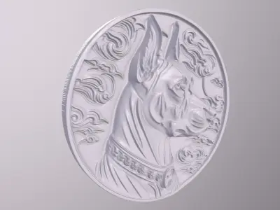 Doberman 3 basrelief for 3D printing 3D print model