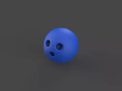 Cartoon Ball Bowling  Low-poly 3D model