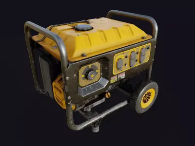 Electric Generator Low-poly 3D model