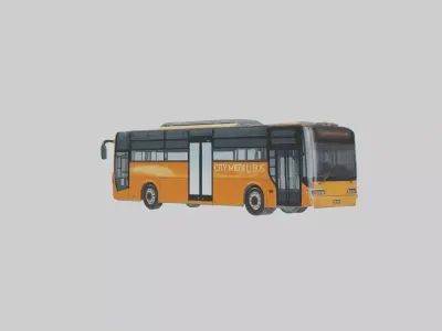 City Bus Model  Low-poly 3D model
