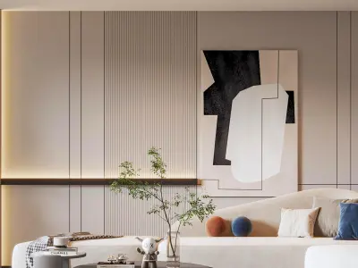 living room Modern 3D model get