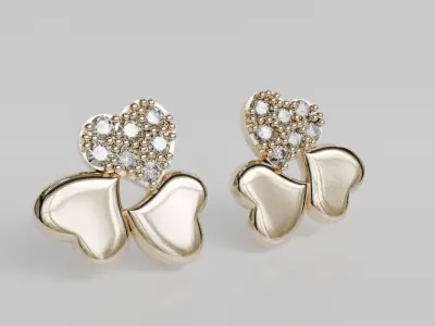 Hearts Clover 3D print model