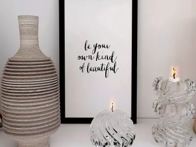 Shelf Decor Set 3D model