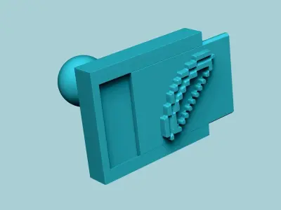Stamp 88 Minecraft Bow - Fondant Decoration Maker Toy 3D print model