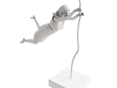 girl jump sculpture 3D model