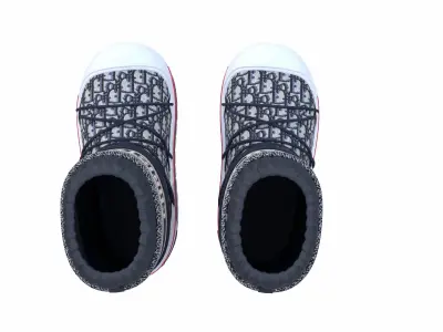 Dior Alps Snow Ankle Boots Blue Low-poly 3D model