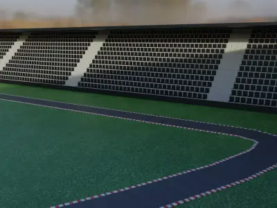 Race Track Low-poly 3D model