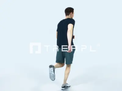 Virtue 02I Running Jogging Football Sports Man Low-poly 3D model