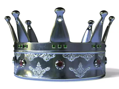 King crown Low-poly 3D model