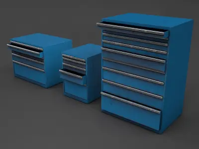Tool Cabinet Low-poly 3D model