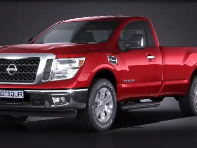 Nissan Titan Single Cab Chrome 2017 3D model