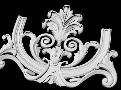 Central decor ornament for furniture 3D model 688