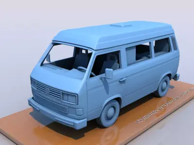 VOLKSWAGEN T3 TRANSPORTER CAMPER 1986 3D print model