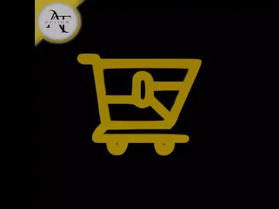 Simple Shopping Cart Symbol - 2D Art Free 3D print model shop