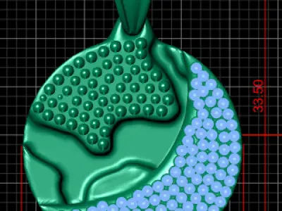 Pendente de diamante   pendant  3D print model