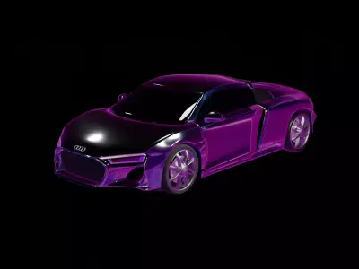 Audi r8 quattro  blender  3D model