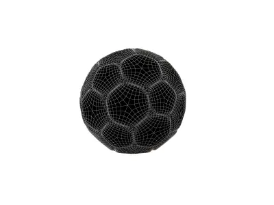 South Korea Flag Soccer Ball v1 001 Low-poly 3D model
