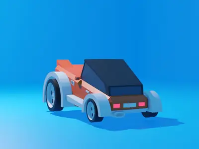 Cartoon low poly Car  Low-poly 3D model