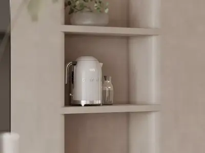 Modern living room dining room interior scenes 316 3D model