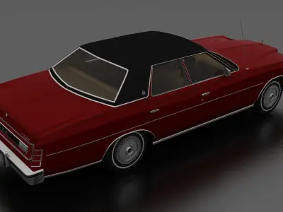 LTD Brougham 4dr 1975 Low-poly 3D model