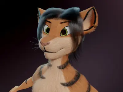 John Anthro Tiger 3D model