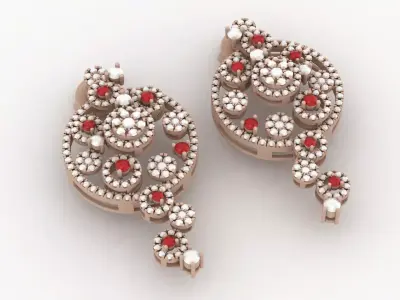 Luxury Earring 007 3D print model