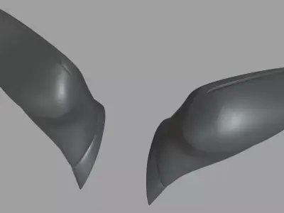 Car Mirror 023 Low-poly 3D model