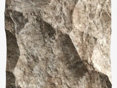 146-RockPanel piece of rock 3D model