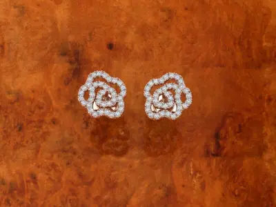 Diamond Jewelry Earring 3D print model 2