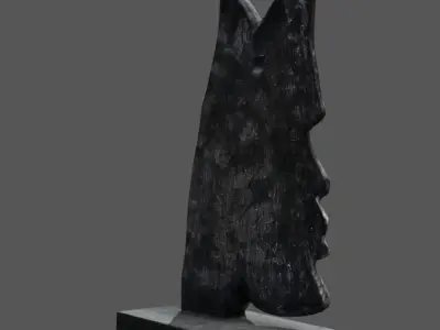 Wazobia Head Two-face Mask Low-poly 3D model