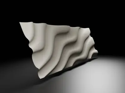 Elegant Front Panel Bas-Relief 3D Mesh for TV Stands 3D print model